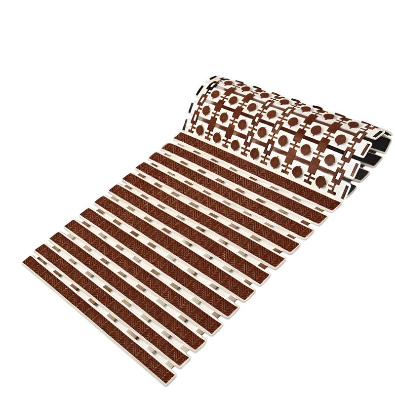 Non Slip Shower Mat - Anti-skid PVC rubber bath mat with suction cups and drainage holes, 27x16 inches, perfect for walk-in showers and bathroom safety (color 3) - Image 1