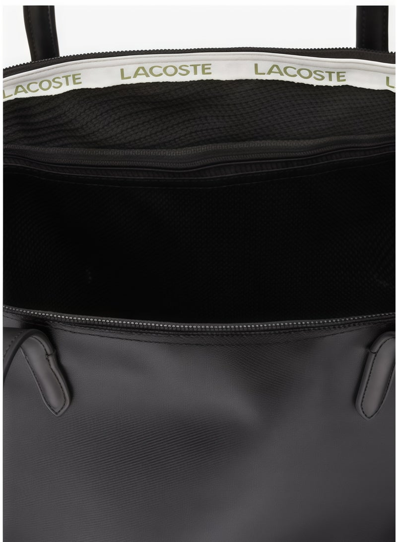 لاكوست مفهوم لاكوست للمرأة L12.12 الأزياء متعددة الاستعابات سعة كبيرة الحجم سحابة اليد حقيبة الكتف حقيبة حقيبة كبيرة الأسود الكبير 35 سم * 30 سم * 14 سم - Image 5