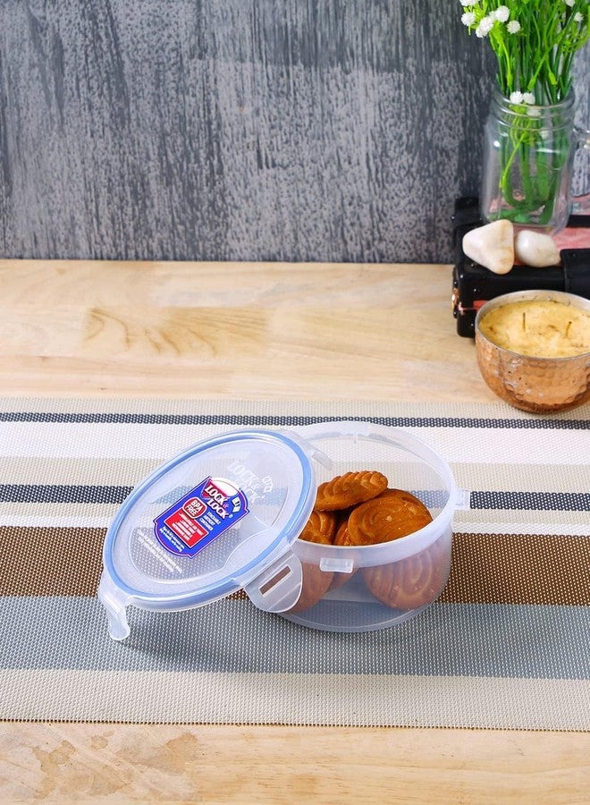 LocknLock Lock & Lock Round Water Tight Food Container Snack Box, Set of 4, Clear - Image 3