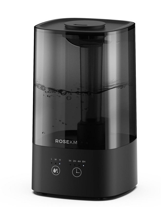 Rosekm Humidifiers For Bedroom, 4.5 Liter Humidifiers For Home Large Room, Cool Mist Humidfiers For Baby And Plant With Timer, Adjustable Mist Level, 360° Nozzle, Auto Shut-Off, Black - Image 1