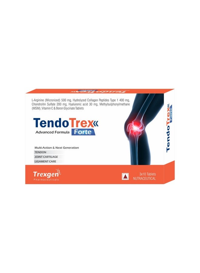 Trexgen TENDOTREX FORTE Advanced & Complete Tendon, Joint Cartilage & Ligament Care (Pack of 1 count, 30 capsules) - Image 1