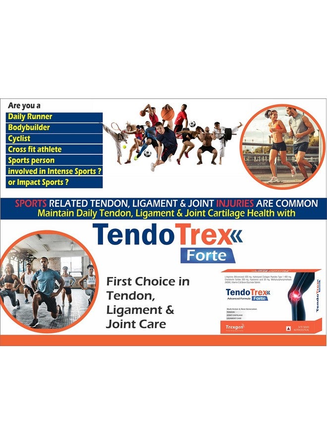 Trexgen TENDOTREX FORTE Advanced & Complete Tendon, Joint Cartilage & Ligament Care (Pack of 1 count, 30 capsules) - Image 5