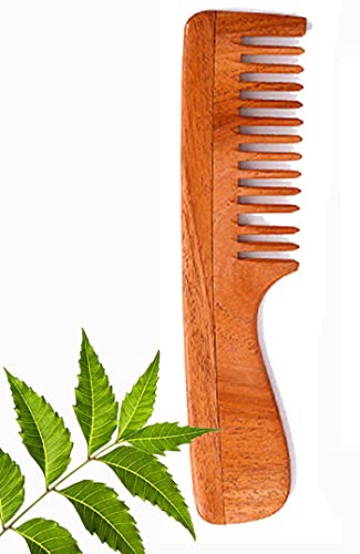 Rufiys Wide Tooth Neem Wooden Comb for Hair Growth Women & Men (Combo Pack 4) - Image 5