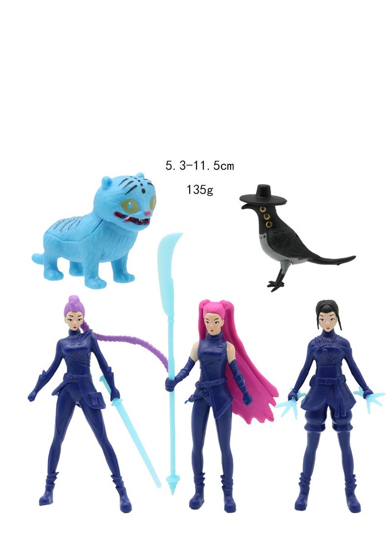 Y&D 5 Pcs kpop hunters Action Figure Toys For Fans  Series Figures Model Birthday Cake Toppers - Image 1