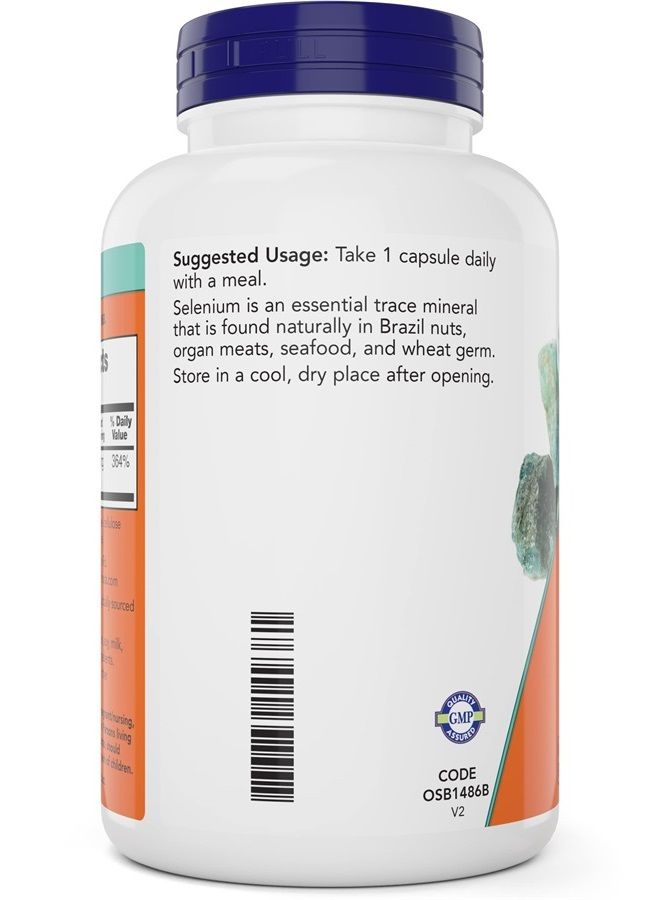 Now Foods Selenium 200mcg Capsules, 300 Count - L Selenomethionine Mineral Supplement for Women & Men - Veg Caps, Non-GMO, Vegan Friendly, Yeast-Free - Image 3