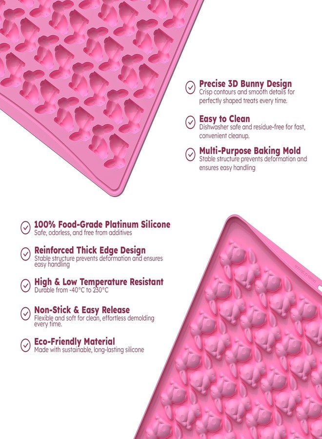 Ahorasky Gummy Candy Molds - 100-Cavity Silicone Bunny Mold, Easter Silicone Molds, Non-stick and Bpa Free for Candy Chocolate Gummies Baking - Image 5