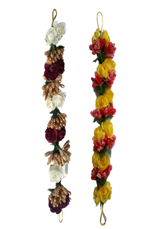 AorviDesigns™ زينة شعر أنيقة وجديدة من زهور الجاجرا، مثالية لحفلات الزفاف والمناسبات النسائية، عبوة من قطعتين - Image 1