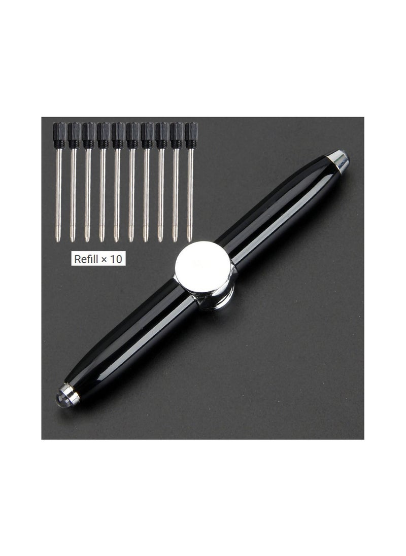MissTiara - Lighted Multifunction Fingertip Gyro Ballpoint Pen with 10 Refills - Image 1