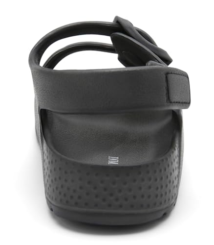 INMINPIN Toddler Boys Girls Buckle Sandals Comfort Open Toe Sandal with Adjustable Back Strap, Grey, 9 Toddler - Image 4