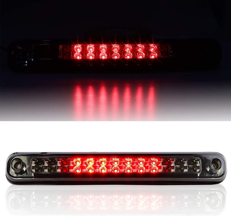Tresound 3rd Third Brake Light for Chevy/for GMC C1500 C2500 K1500 K2500 Silverado Blazer 88-99 LED Cargo Lamp High Mount Stop light (Chrome Housing Smoked Lens) - Image 3