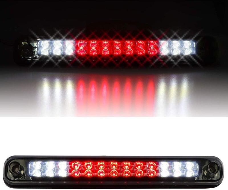 Tresound 3rd Third Brake Light for Chevy/for GMC C1500 C2500 K1500 K2500 Silverado Blazer 88-99 LED Cargo Lamp High Mount Stop light (Chrome Housing Smoked Lens) - Image 1