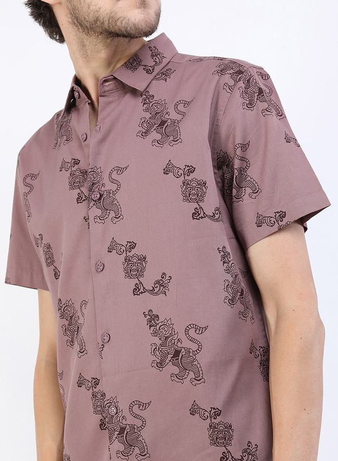 Ketch Graphic Printed Slim Fit Casual Shirt - Image 4
