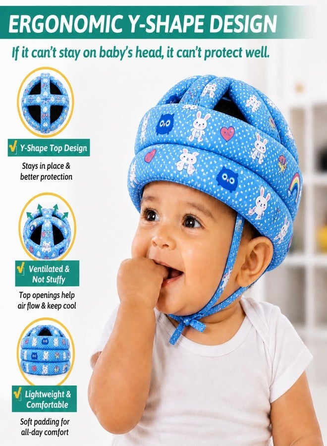 Prishio Baby Head Safety Helmet for Crawling & Walking | Soft Cushion Head Protector for Infants (6 Months–2 Years) | Adjustable Toddler Safety Helmet with Breathable Cotton & Shockproof Protection - Image 4