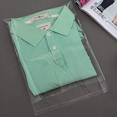Plastic Transparent Poly Bags For Packing Saree Cloth Sealable Used For Saree Packing Shirts Packing Etc Bopp Poly Bags Self Adhesive10010X14 16 Inches 02 Cm Multicolor - Image 2