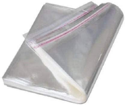 Plastic Transparent Poly Bags For Packing Saree Cloth Sealable Used For Saree Packing Shirts Packing Etc Bopp Poly Bags Self Adhesive10010X14 16 Inches 02 Cm Multicolor - Image 1