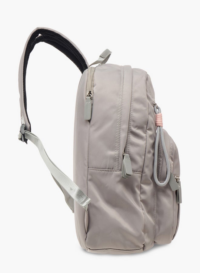 Lee Cooper Logo Print School Backpack with Adjustable Straps and Zip Closure - 32x13x42 cm - Image 3