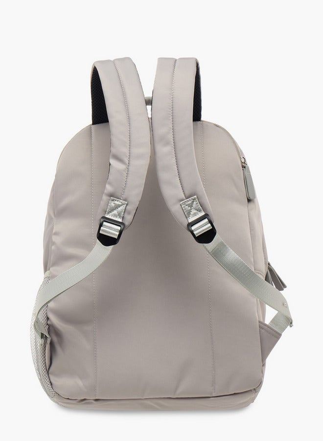 Lee Cooper Logo Print School Backpack with Adjustable Straps and Zip Closure - 32x13x42 cm - Image 4