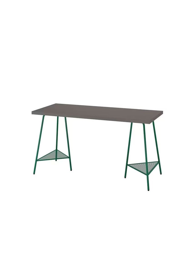 Generic - Desk, dark grey/green, 140x60 cm - Image 1