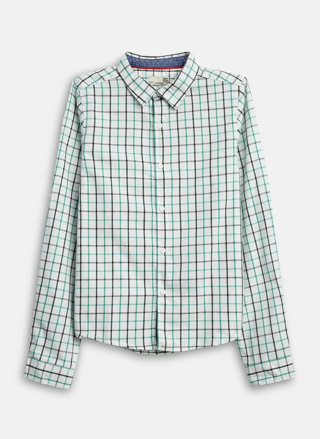 بونكيدز BONKIDS Boys Opaque Checked Casual Shirt