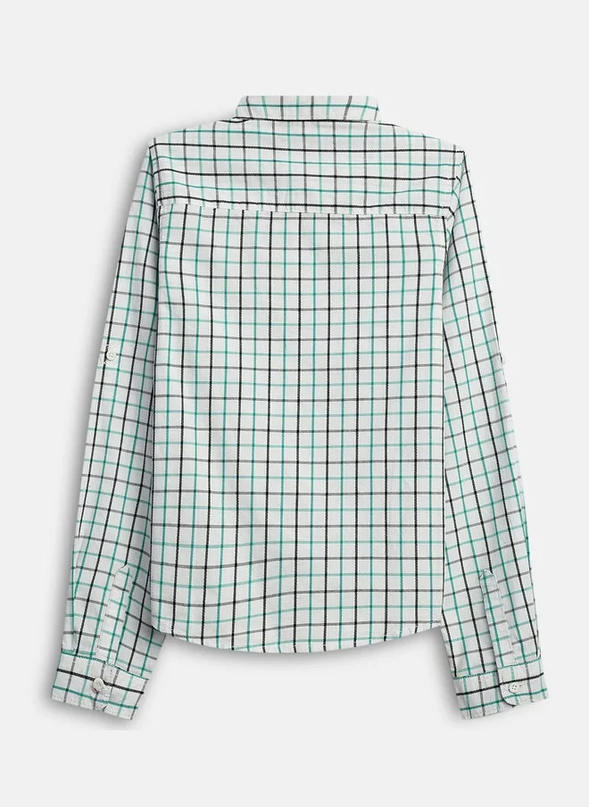 بونكيدز BONKIDS Boys Opaque Checked Casual Shirt