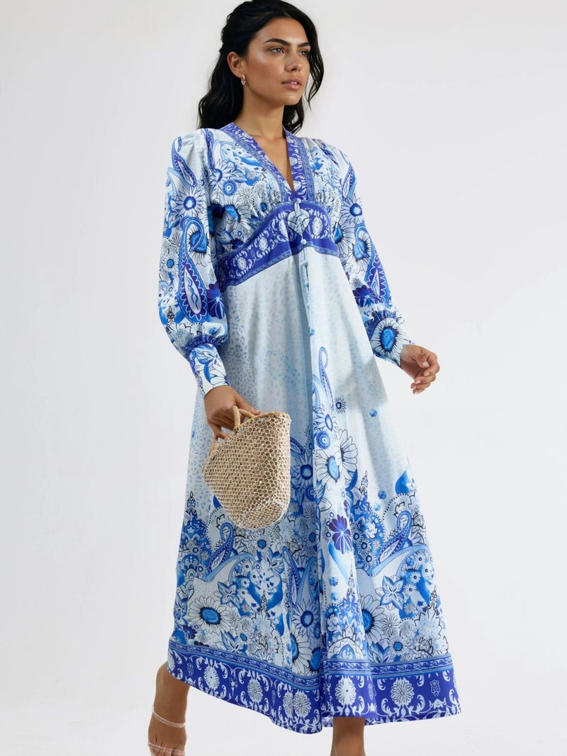 Jennyfer Floral Maxi Dress with Paneled Design - Image 2