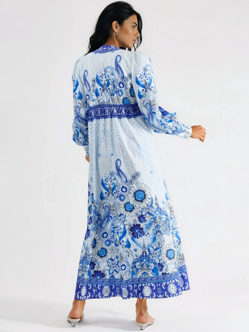 Jennyfer Floral Maxi Dress with Paneled Design - Image 3