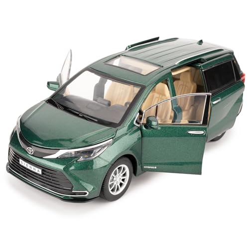 BDTCTK 124 Compatible for Sienna Car Model Pull Back Diecast Toy Car with SoundsLights for Kids Boys Girls and Adults Gift Green - Image 1
