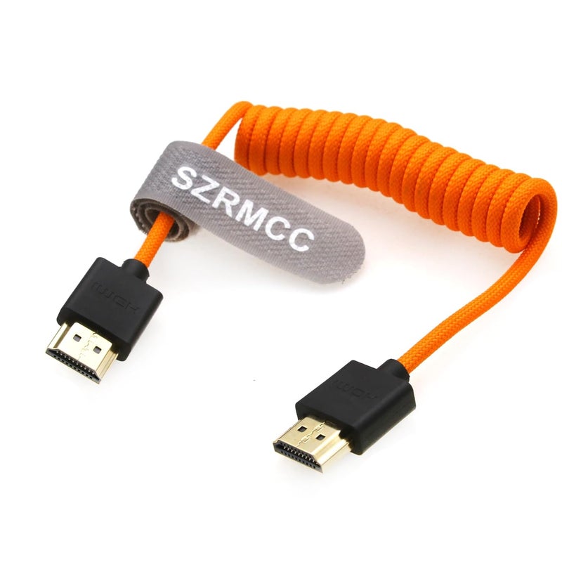 اس زد ار ام سي سي كابل 8K HDMI إلى HDMI فائق السرعة ملفوف مضفر للكاميرا Z Cam E2 Sony FX6 FX9 Canon EOS C70 C300 Portkeys BM5 Atomos Ninjav V Shogun Monitor - Image 2