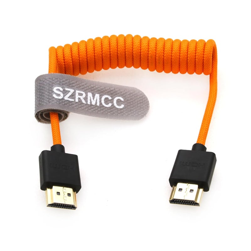 اس زد ار ام سي سي كابل 8K HDMI إلى HDMI فائق السرعة ملفوف مضفر للكاميرا Z Cam E2 Sony FX6 FX9 Canon EOS C70 C300 Portkeys BM5 Atomos Ninjav V Shogun Monitor - Image 1