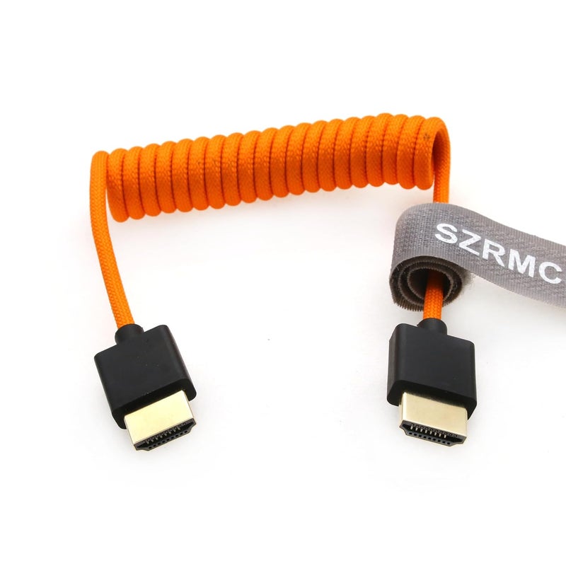 اس زد ار ام سي سي كابل 8K HDMI إلى HDMI فائق السرعة ملفوف مضفر للكاميرا Z Cam E2 Sony FX6 FX9 Canon EOS C70 C300 Portkeys BM5 Atomos Ninjav V Shogun Monitor - Image 3