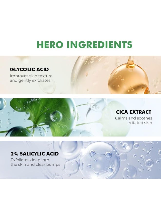 كيميائي واعي غسول للوجه بحمض الساليسيليك بنسبة 2% | 100 مل | غسول للوجه للبشرة الدهنية والمعرضة لحب الشباب للرجال والنساء، يحتوي على حمض الجليكوليك ومستخلص السيكا، لبشرة متألقة ونضرة، نباتي ولم يُختبر على الحيوانات - فلاش فيكس - Image 5