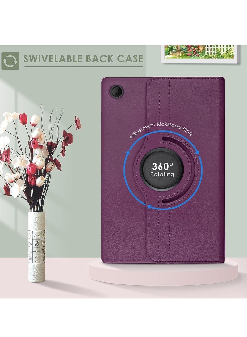 ELTRAZONE Case Compatible with Galaxy Tab A8 10.5" Case (SM-X200/X205/X207), Galaxy Tab A8 Case 10.5 inch,Auto Sleep/Wake 360° Rotating Stand Folio Leather Case for Tab A8 2022 (Purple) - Image 5