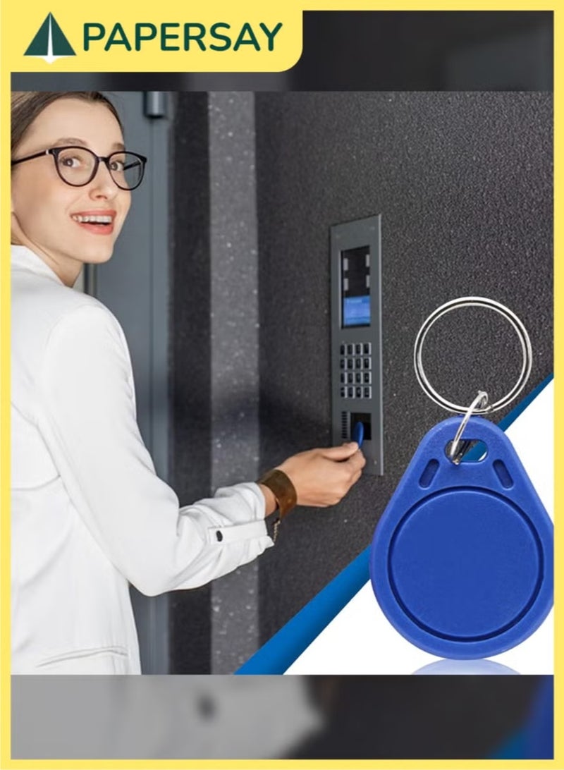 PAPERSAY 20Pcs 125khz RFID Writable Rewritable T5577 Fob Tag, Writable 125kHz RFID Key Fob Proximity ID Card Token Tag Rewritable for RFID Writer (Blue) - Image 4