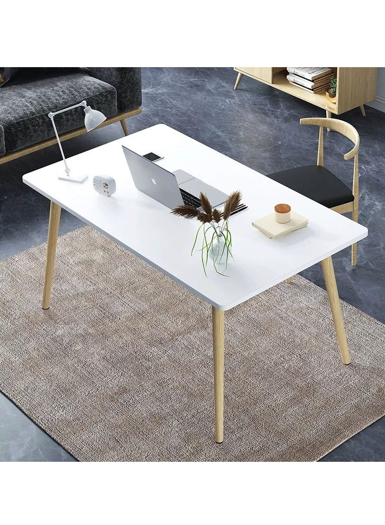 Generic Modern Dining Table Simple Office Table Kitchen Side Table Writing Desk with Wood Legs for Home Living Room Office Meeting Room（120*60*73CM）  - Image 3