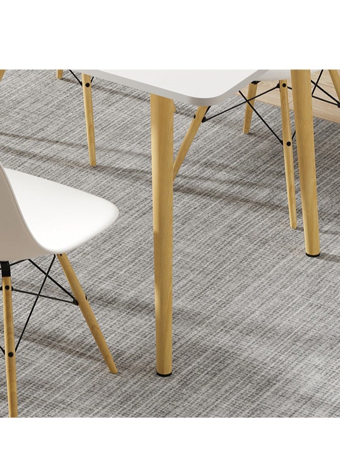 Generic Modern Dining Table Simple Office Table Kitchen Side Table Writing Desk with Wood Legs for Home Living Room Office Meeting Room（120*60*73CM）  - Image 4