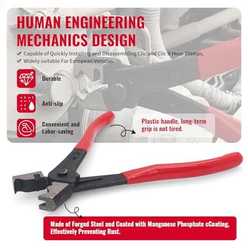 RUITONDA CV Joint Boot Clamp Pliers Hose Clamp Pliers ATV CV Axle Boot Clamp Pliers Clic-R Type Pliers Tool Set for Most Car - Image 2