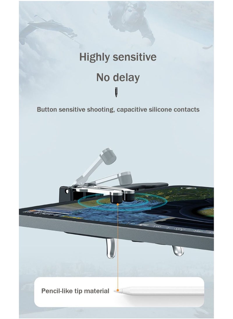 Mobile Game Controller - Rapid Fire Artifact Auxiliary Pressure Gun - Six Finger Tablet Connected Gamepad