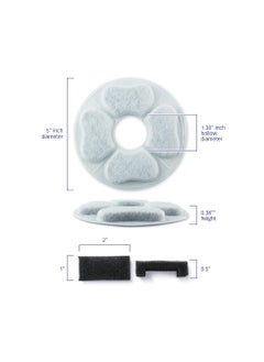 SYOSI Cat Water Fountain Filters, Water Filters, Compatible with Kastty 101oz/3L Fountain, Replacement Filters for Cat Fountain, Pet Water Fountain Filters, Made of Activate Carbon and PP Cotton (12PCS)  - Image 5