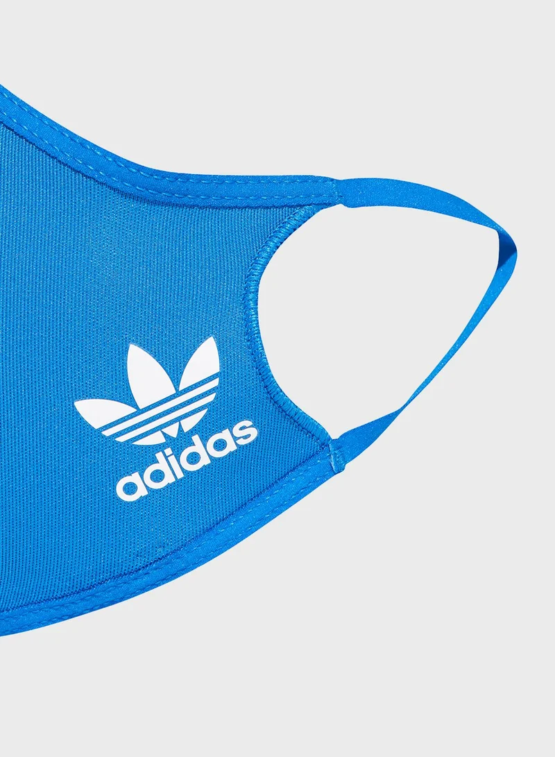 Adidas 3 Pack Logo Face Mask