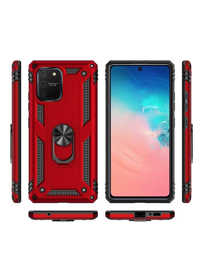 اس-توب جراب لهاتف Samsung Galaxy S10 Lite / M80s / A91 جراب واقٍ مقاوم للصدمات من مادة TPU + PC مع حامل دوار 360 درجة - Image 2