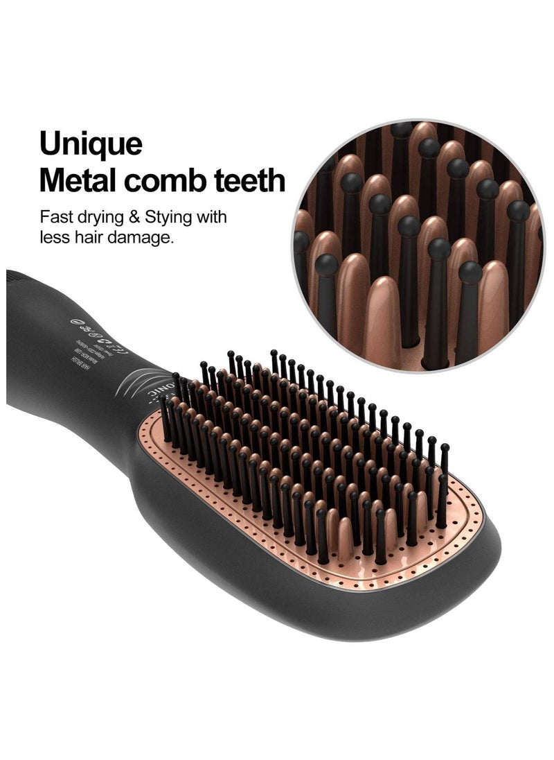 Gonice 3-in-1 Hair Straightener, Negative Ion Hot Air Brush, Hair Dryer, One-Step Drying Brush, 1200W 3 Speed Hot Air Brush for Salon Styling at Home  - Image 3