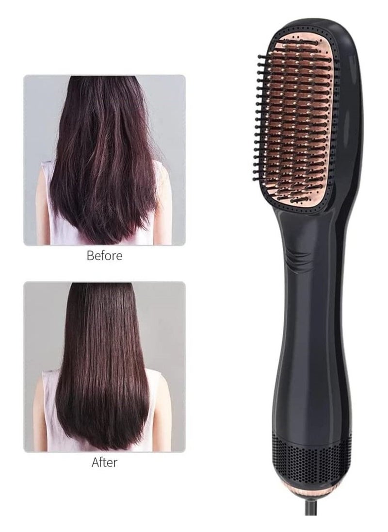 Gonice 3-in-1 Hair Straightener, Negative Ion Hot Air Brush, Hair Dryer, One-Step Drying Brush, 1200W 3 Speed Hot Air Brush for Salon Styling at Home  - Image 1