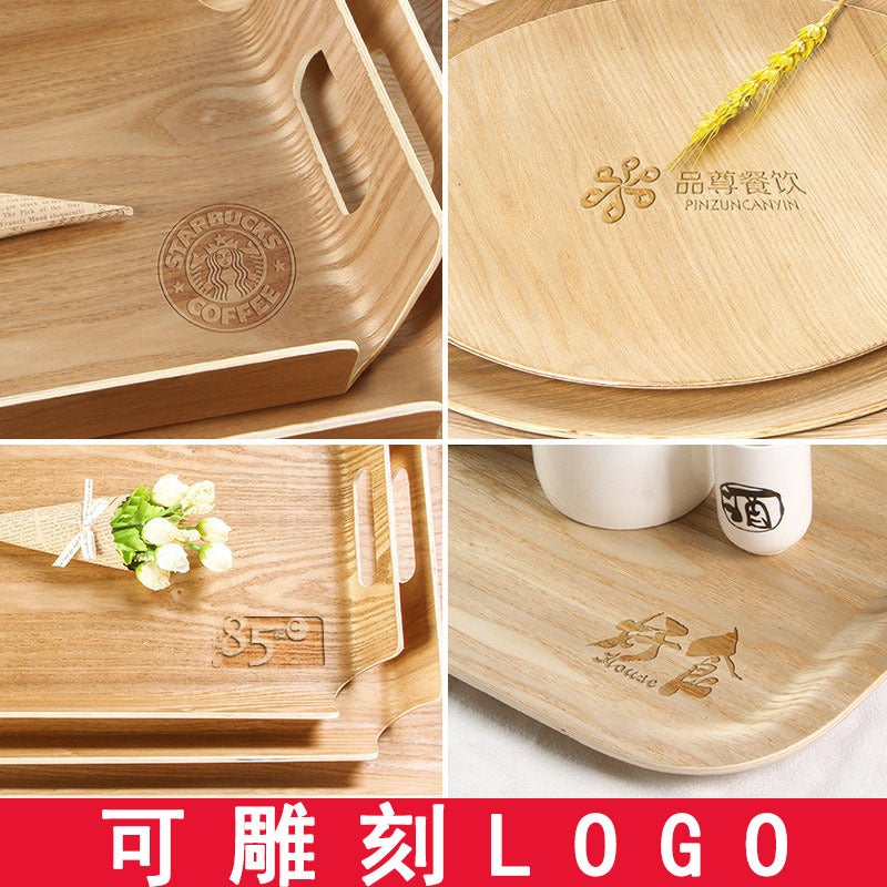 Wooden Water Yeast Tray Rectangular Japanese Cake Bakery Shop Dinner Plate Bread Tray Display Tray Satchel Customization - Image 3