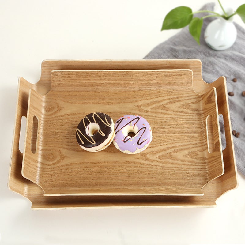 Wooden Water Yeast Tray Rectangular Japanese Cake Bakery Shop Dinner Plate Bread Tray Display Tray Satchel Customization - Image 4