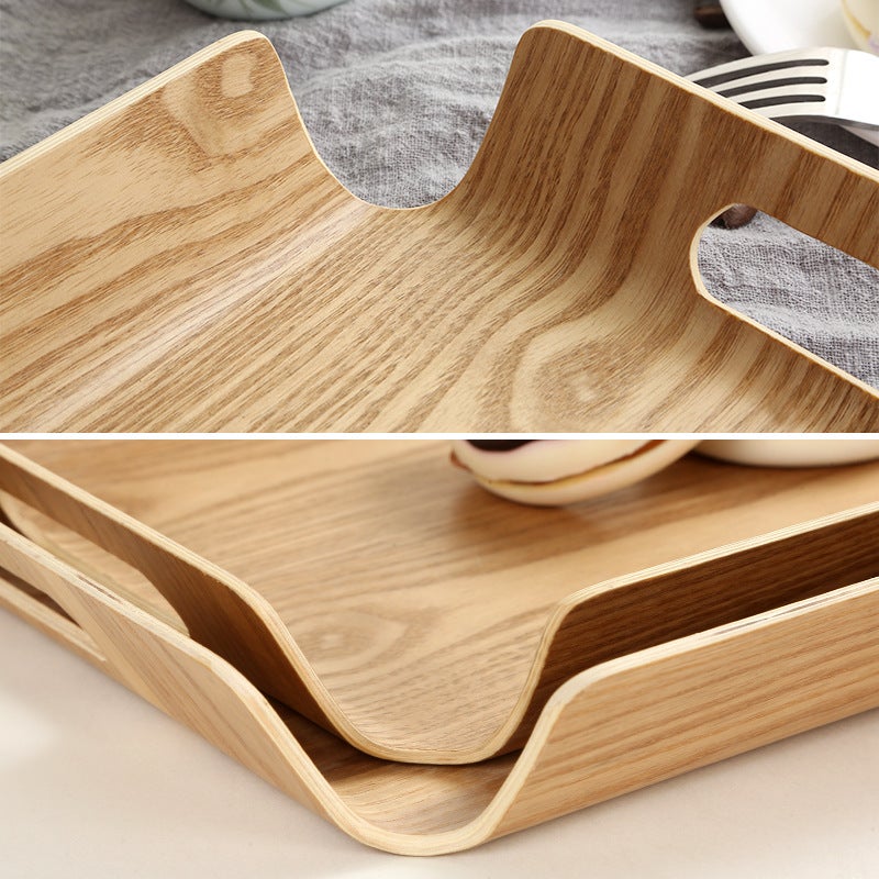 Wooden Water Yeast Tray Rectangular Japanese Cake Bakery Shop Dinner Plate Bread Tray Display Tray Satchel Customization - Image 5
