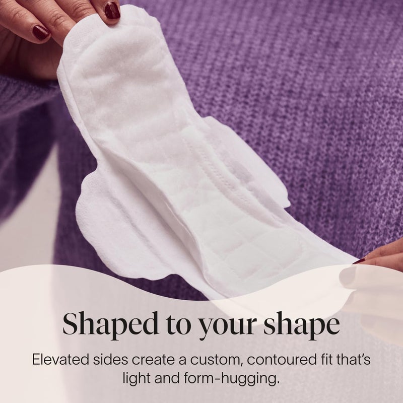 Cora 100% Organic Cotton Topsheet Pads (68 Made to Move Regular Pads) - Image 3