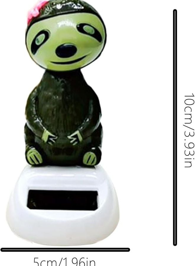 Solar Powered Car Shaking Little Sloth Baby Statue Cute Funny Weather Resistant Dash Decor - Image 5