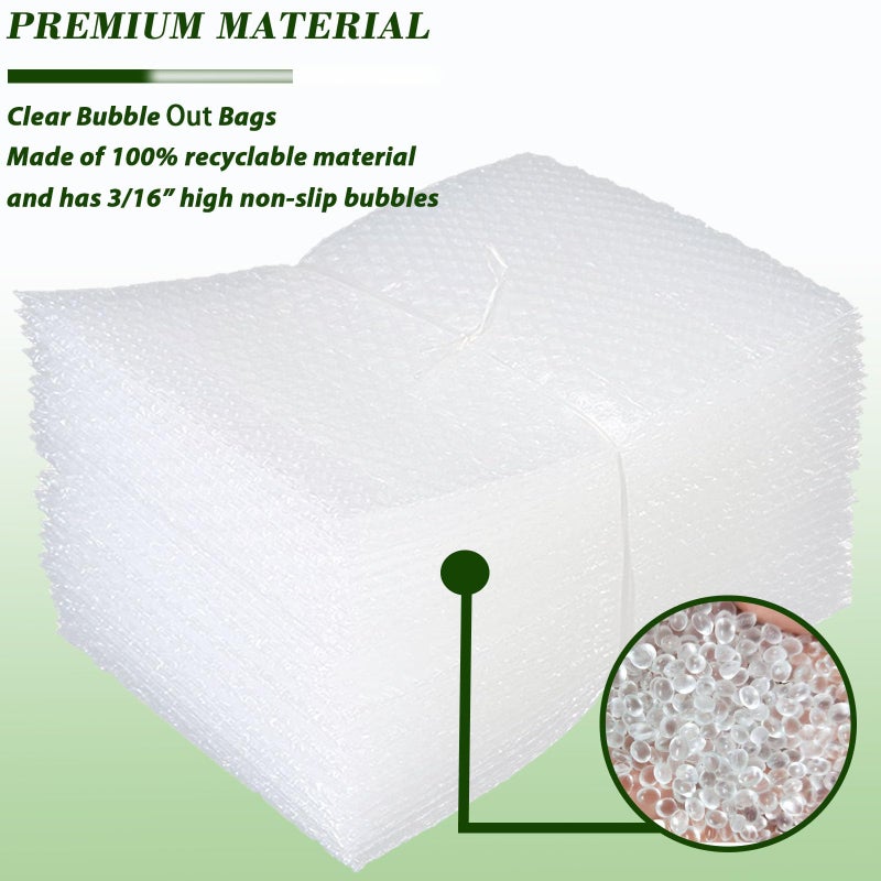 High-PQ 50 Pcs Bubble Pouch Wraps  8''X10'' Clear Bubble Out Bags For Packing  Double Walled Cushioning Bags For Shipping  Storage And Moving - Image 3