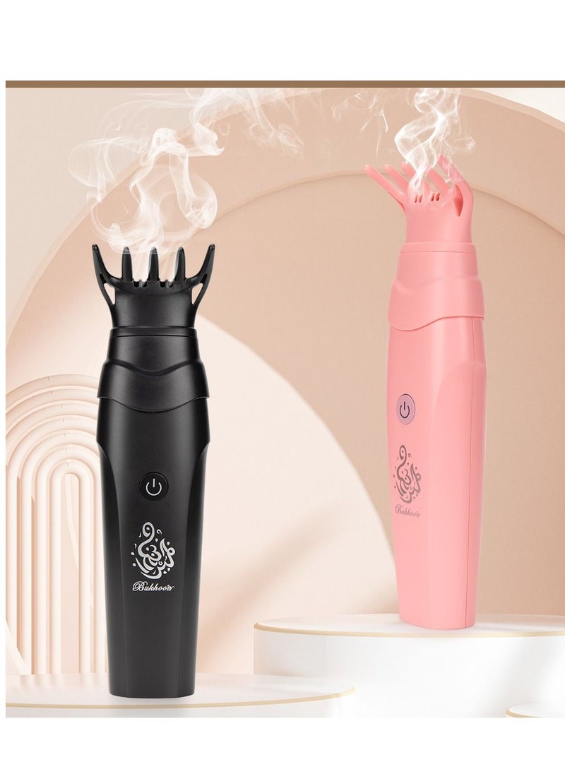 Bakhoor - Portable Electric Incense Bakhoor Burner Arabian Rechargeable Electronic Aromatherapy Incense Burner Handheld Portable Hair Bukhoor Electric Muslim Ramadan Aroma Diffuser - Image 1