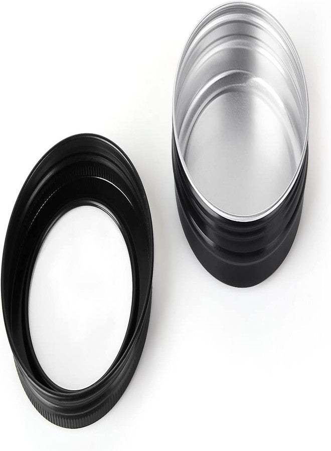 DAJAVE 30 Pack Tin with Lids 2 Oz Salve Tins, 2 Oz Metal Tin Container with Lids Empty Small Round Black Tins for Candy, Lip Balm, Candles - Image 4